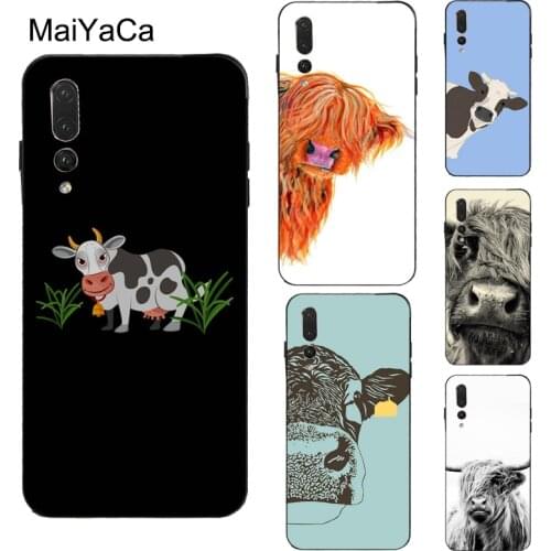 MaiYaCa Cute Highland Cow Case For Huawei Honor 7A Pro 7C 8A 8C 8S 8X 9X 9 10 Lite 20 Pro 10i Y6 Y7 Y9 2019 Nova 5T
