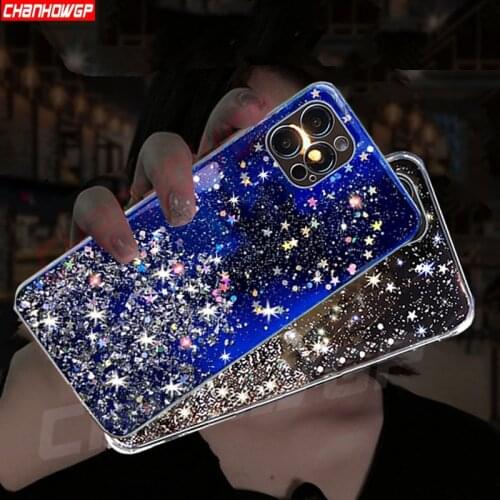 Case For iPhone 11 12 Pro Max 12mini SE 2020 Glitter Star Phone Cases For iPhone X XR 11 XS Max 7 8 6 6s Plus Soft Silicon Cover