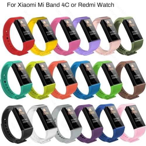 Colorful Soft Silicone Replacement Strap For Xiaomi Mi Band 4C 4 C MiBand4C Smart Wristband Sport Bracelet for Redmi Band Straps