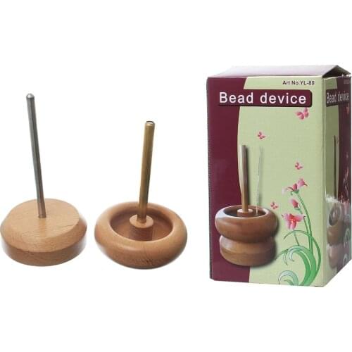 Wooden Manual Bead Spinner Crafts Fast Beader Connection Jewelry Bracelet Making Bead String Tool DIY Making Bead Spinner Holder