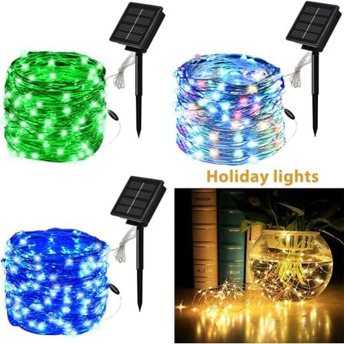 10/20M LED String Lights Solar Powered Fairy Lights 200 LEDs 8 Lighting Modes Waterproof Outdoor Christmas LED Light String