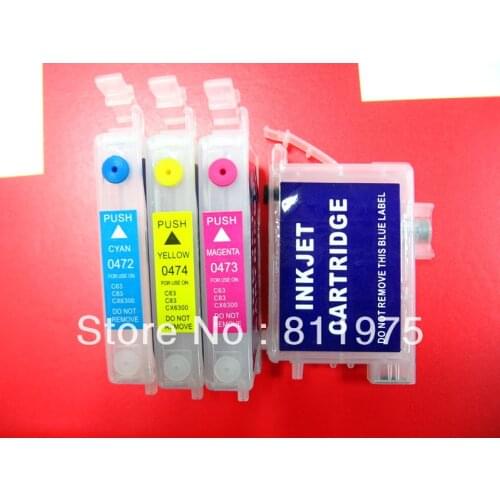 T0461 T0472 T0473 T0474 Refillable ink Cartridge for EPSON STYLUS C63/C65/C83/C85/CX6300/CX6500/CX3500/CX4500 Printer