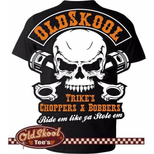 Oldskool Chopper Bobber Classic Biker BSA Vintage AJS Trike Indian T Shirt S-5XL
