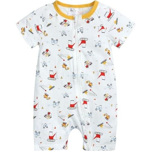 Catoon Baby Boys Rompers Newborn Summer Cotton Clothes Short Sleeve Bodysuits Kids' Clothing Pijama