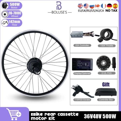 Electric Bike Wheel 36V48V 500W eBike High Speed Rear Cassette Brushless Hub Motor Wheel For Electric bicycle Conversion kit