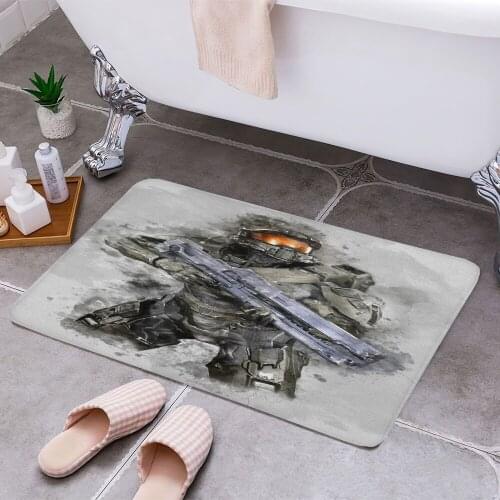 HALO Master Chief 3D Print Doormats Rectangle Non-Slip DoorMat Bedroom Kitchen Entrance Print Door rugs Dropshipping