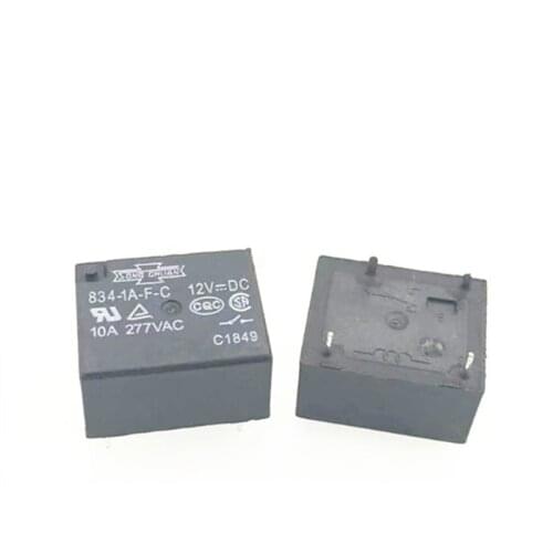 HOT NEW 12V AUTO relay 834-1A-F-C 834 1A F C 8341AFC 12VDC DC12V 12V 10A 4PIN