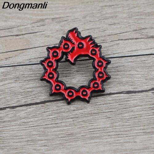 K625 The Seven Deadly Sins Pins Metal Brooches and Pins Enamel Pin for Backpack Badge Brooch T-shirt Collar Halloween Gifts