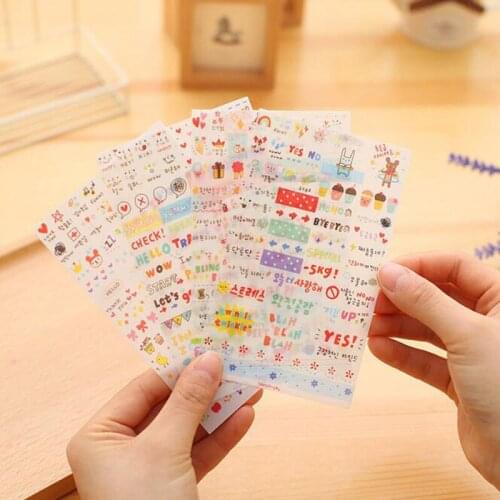 Creative Children Stickers Diary Album Hand Account Decoration Diy Transparent Stickers Office School Supplies Kawaii Stationery