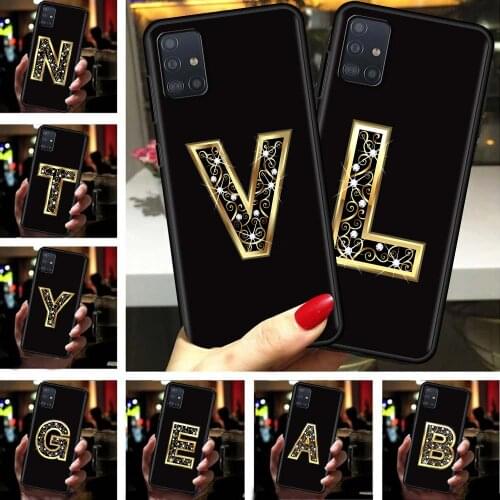 Letter Soft Case for Samsung Galaxy A51 A52 A71 A21s A12 A31 A32 A41 A02s A11 M31s M30 M51 Silicone Phone Cover