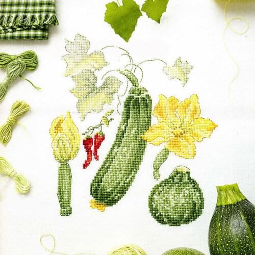 New Hand Embroidery Fishxx Cross Stitch Kit VE11 Loofah Pattern Restaurant Kitchen Precision Printing