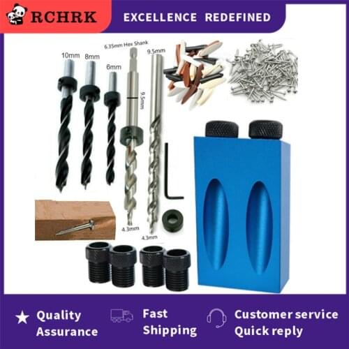 NEW Onnfang Woodworking Oblique Hole Locator Jig Kit 15 Degree Angle Drill Guide Set Hole Puncher DIY Carpentry Tools Drill Bits