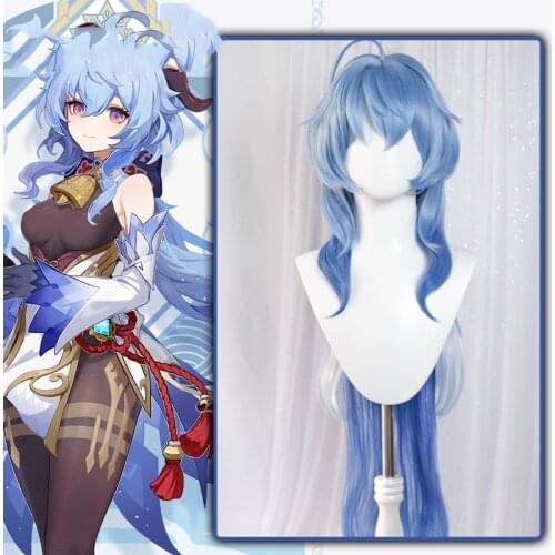 GANYU Cosplay Shoes New Game Genshin Impact Cosplay wigs horns Props Anime Lolita Womens Shoes Boots Custom Size Halloween suit