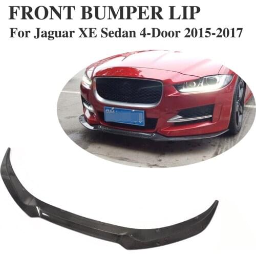 Carbon Fiber Front Bumper Spoiler Lip Guard Chin for Jaguar XE Sedan 4-Door 2015-2017