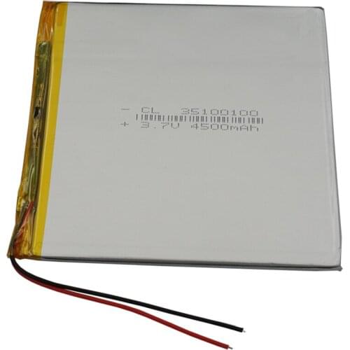 XINJ 3.7V 4500mAh Polymer Rechargeable Lithium Battery Lipo 2 or 3 Wires Thermistor 35100100 For GPS Portable DVD Tablet PC