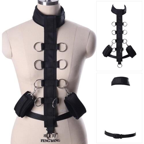 Body Harness Belt Top Cage Waist Sexy Lingerie Elastic Goth Punk Bondage Wrist Belts Suspender Black Club Cosplay Women Adjust