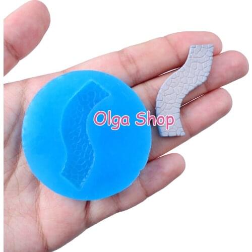 PYL770 37.8mm x 9.4mm Path Silicone Mold Fondant Cake Decoration Candy Resin Clay Earrings Necklace Craft Soap Candle FOOD SAFE