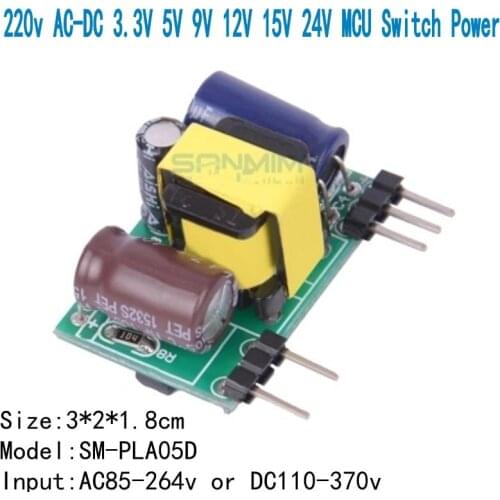 SANMIM 1pcs 5W AC-DC 220V to 3.3V 5V 9V 12V 15V 24V MCU Isolated module switching power supply bare board L1219
