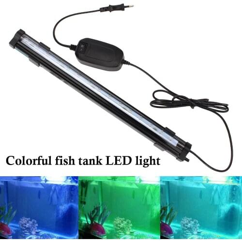 Slow Flash Aquarium Light Strip LED Bubble Light EU Plug Colorful Suction Cup Waterproof Fish Tank Decor Lighting Lamp