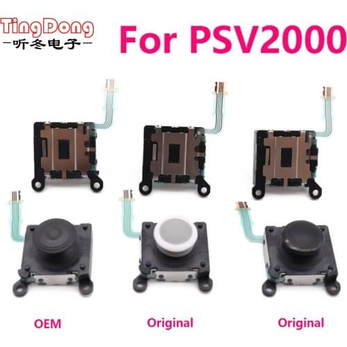TingDong White Black Original Analog 3D Button Joystick Stick Replacement For Sony PlayStation PS Vita PSV 2000 Joysticks