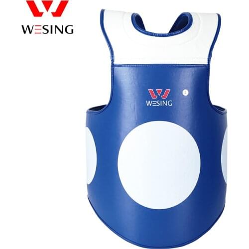 Wesing MMA Muay Thai Sanda Wushu Boxing Chest Guard Micro Fiber Body Shield Training Compition Flexible Protector Gear
