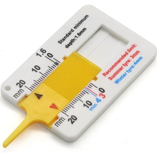 0 - 20 mm Auto Tyre Tread Depth Gauge Caliper Car Motorcycle Caravan Trailer Wheel Measure Car-styling Repair Tool Car Tools
