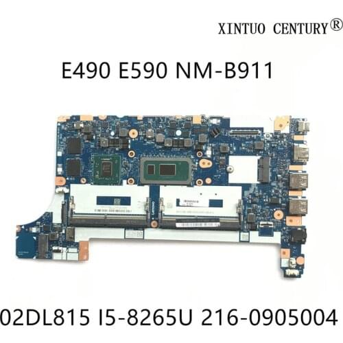 02DL815 For Lenovo Thinkpad E490 E590 Laptop Motherboard FE490 FE590 FE480 NM-B911 W/ SREJP i7-8565U 2G GPU 100% tested working