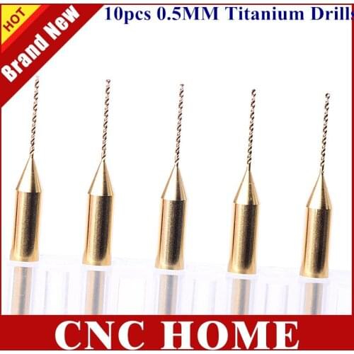 10pcs/lot 3.175*0.5*8.5MM Titanium Coated PCB Drilling, Carbide CNC Router Tool, PCB Dremel Jewelry CNC Drill Bit