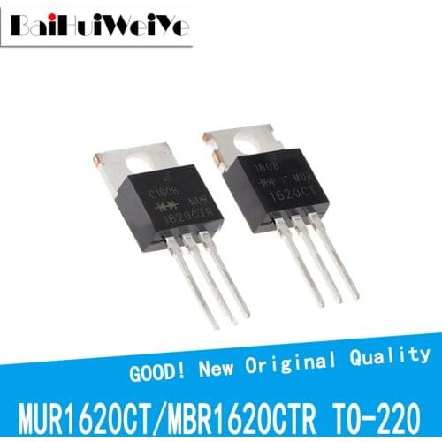 10PCS/LOT MUR1620CT MBR1620CTR TO220 Fast Recovery Diode Matching tube TO-220 New Original Good Quality Chipset