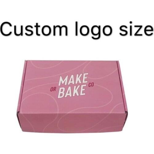 1000pcs paper box Custom size Logo printing corrugated cardboard packaging shipping mail boxes clothing