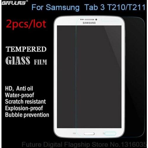 2pcs HD Tempered Glass Screen Protector For Samsung Galaxy Tab 3 7.0 T210 T211 T215 P3200 P3210 Tablet Protective Film