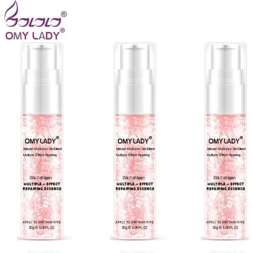 3PCS OMY LADY Silk Collagen Multiple-Effect Repairing Essence Face Care Essence Delay Aging Reduce Wrinkles Moisturizing Skin