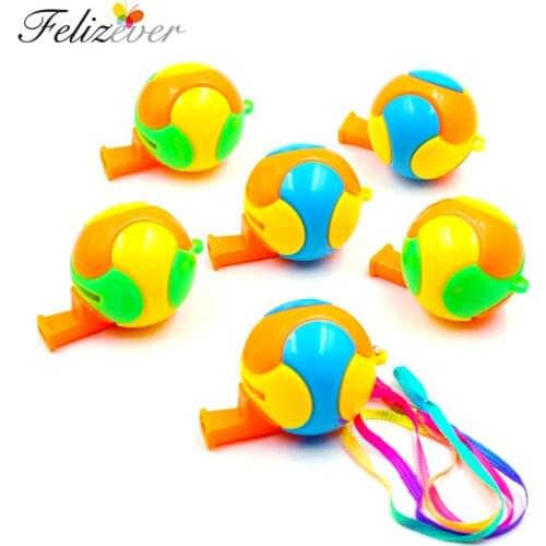 6 PCS Big Football Soccer Whistle Football Theme Party Favors Noisemakers Party Bag Filler for Boys and Girls Children Birthday