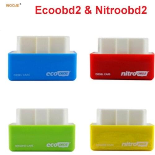 RIOOAK Eco OBD2 For Benzine Car Chip Tuning Box Plug & Nitro Chip Tuning Drive OBD2 Chip Tuning Box Lower Fuel & Lower Emission
