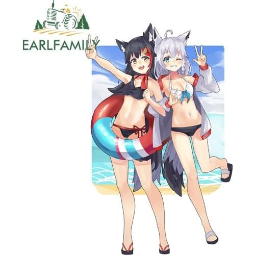 EARLFAMILY 13cm x 8.3cm for Anime Car Stickers Vinyl Car Wrap Decal Motorcycle Graffiti Motorcycle Windshield Occlusion Scratch