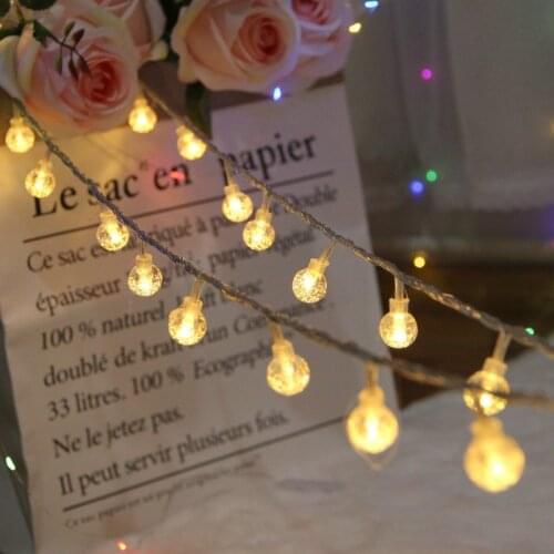 Battery Powered Gypsophila Bubble Ball Led String Lights Fairy Garland Lights Christmas Decorations for Home Outdoor Waterproof