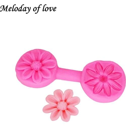 Chrysanthemum stamper silicone mold Sun flower Fondant Wedding cake decorating tools DIY dessert decorators moulds T1298