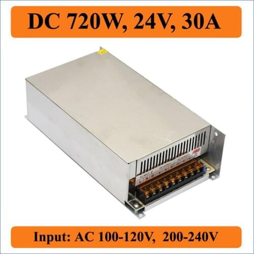 720W 24V 30A Switching Power Supply Voltages AC100-240V Transformer to DC 24V output for LEDs Strip lighting display