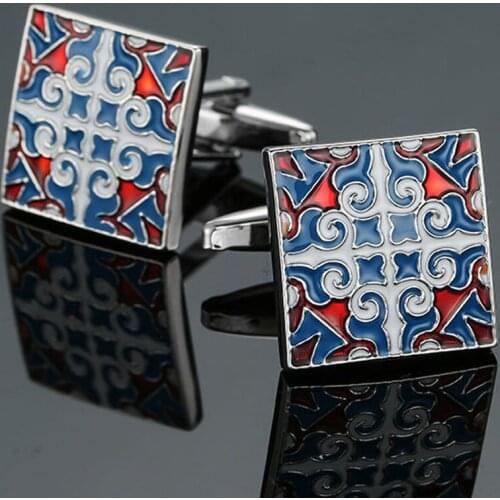 China knot cufflink brand new fashion jewelry blue cufflink mens business shirt suit pin badge button gift