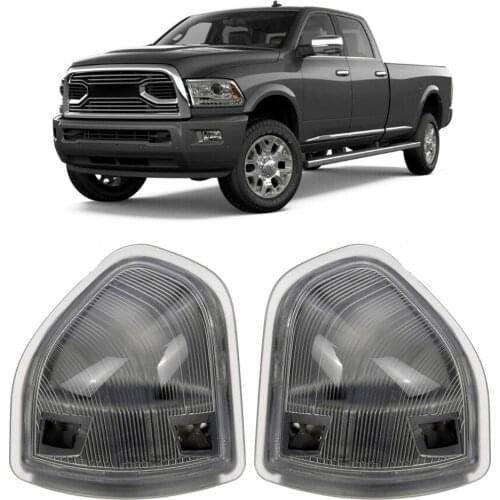 2Pcs Gray Car Side Door Mirror Turn Signal Light LH+RH for 2010-2016 Dodge Ram 1500 2500 3500 4500 5500 Pickup Truck