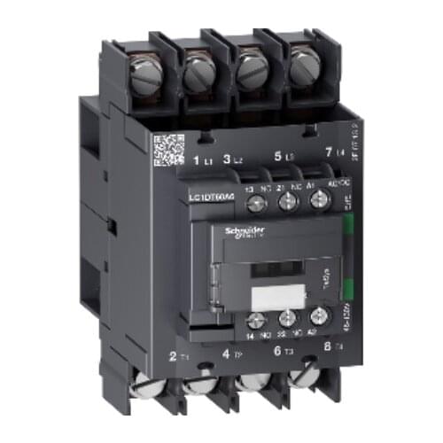 LC1DT60A6EHE LC1-DT60A6EHE 60A AC-1 48-130VAC/DC LC1D AC contactor (AC/DC coil)