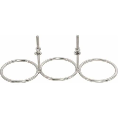 Stainless Steel 3-Ring Cup Holder Marine Yacht Fishing Boat Polished