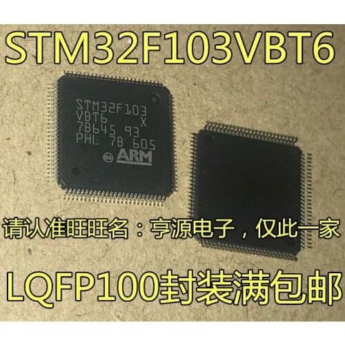 1pçs/lote STM32F103 stm32f103vbt6 lqfp100 128K flash 32-bit microcontroller chip