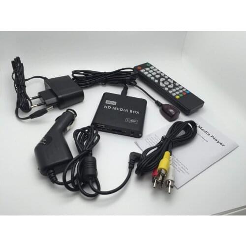 REDAMIGO HD 1080P mini car Media Player for car Center HDD U Disk MultiMedia Player with Car Charger IR Extender AV SD/MMC