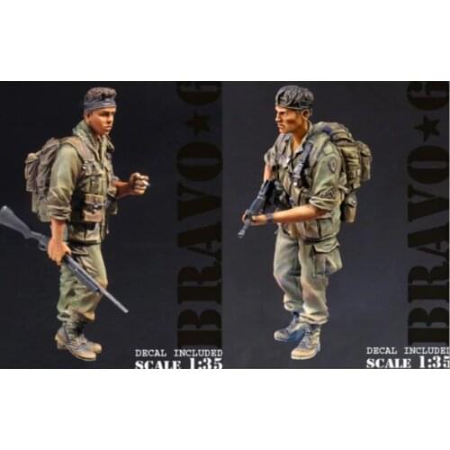 1/35 scale Vietnam war US people 2 people miniatures WWII Resin Model Kit figure Free Shipping