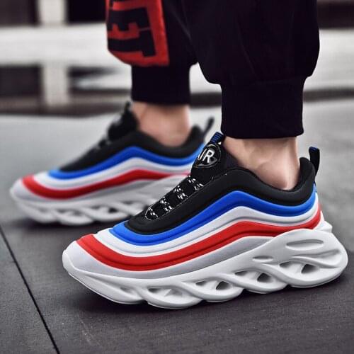 Men Sneakers Outdoor Running Shoes Mesh Cushion Non-slip Sports Basket Homme Adult Soft Jogging Walking Athletic Trainers Casual