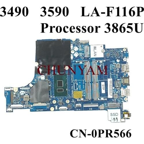 NEW LA-F116P w/ Celeron 3865U FOR Dell Latitude 3490 3590 Laptop Notebook Motherboard CN-0PR566 PR566 Mainboard 100% Tested