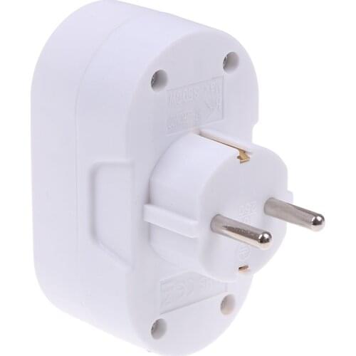 New 1pc European Conversion Plug 1 TO 2 Way Socket Adapter EU Standard Power Adapter 16A
