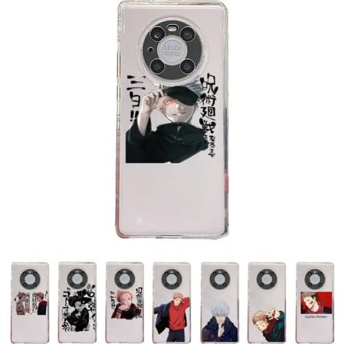 Jujutsu Kaisen Phone Case Transparent For Huawei honor V 40 30 20 X note 10 pro lite max s Soft TPU Clear Mobile bags