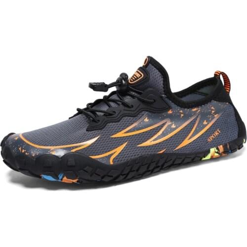 Plus Size 39-48 Men Swimming Fishing Upstream Beach Shoes Mesh Non-slip Wear-resistant Breathable Water Sports Aqua Shoes